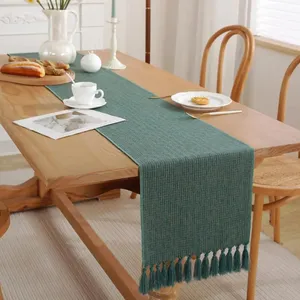 Caminos de Mesa de Lino Bordados Clásicos para una Cena Elegante y Decoración Rústica del Hogar, Suministro al por Mayor - Product Image 5