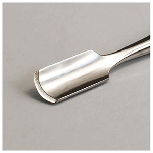 Pousse-cuticules professionnel en acier inoxydable poli miroir, double usage, à tête plate, pour manucure - Product Image 2