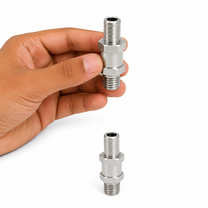 Adaptador de Conector Coaxial RF, Convierte Interfaz de Conector QMA Macho a RP SMA Hembra, Señales Instantáneas, 50 Ohmios - Product Image 4