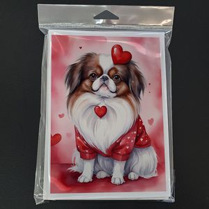 Menton japonais fantaisiste A7 taille 5x7 cartes vierges paquet de 8 cartes de vœux My Valentine avec enveloppes - Product Image 3