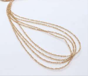 Perles de Diamant Naturel Herkimer Brun Clair, Pépites de Diamant Herkimer, Perles de Quartz Diamant Herkimer, Copeaux de Diamant Brun, Diamant Brun Brut - Product Image 1