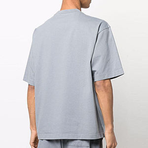 เสื้อยืดคอกลมโอเวอร์ไซส์แขนสั้นผู้ชาย ผ้าฝ้าย 100% พิมพ์ลายโลโก้ด้านหน้า เป็นมิตรกับสิ่งแวดล้อม ขนาดปรับแต่งได้ ราคาขายส่ง - Product Image 4