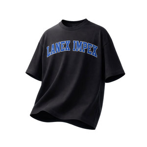 เสื้อยืดโอเวอร์ไซส์สีดำเนื้อเจอร์ซีย์คุณภาพสูง หนักแน่น 100% ผ้าฝ้าย ทรงหลวม ไหล่ตก แขนสั้น สไตล์สตรีทแวร์ กันยับ สำหรับผู้ชาย - Product Image 2