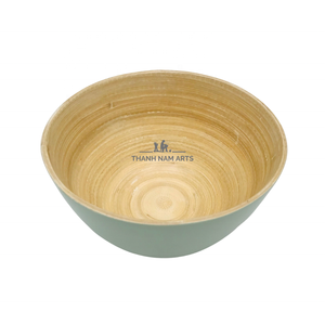 Cuenco desechable de bambú grande ecológico para fiesta, laca pintada a mano para sopa de fideos de frutas, artesanía de Vietnam - Product Image 6