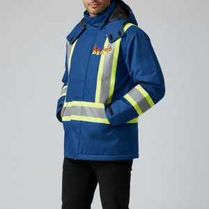 High Visibility Reflective <b>Jacket</b> with Reflective Tape for Road Construction and Traffic Safety Personnel - Product Image 5