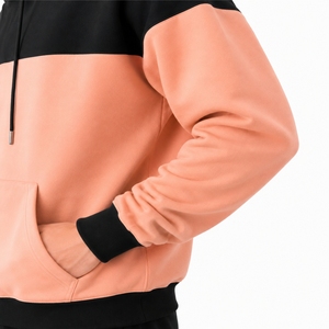 <b>Men</b> Color Block <b>Pullover</b> Hoodie Oversized Streetwear Style Contrast Panel Hoodie Comfortable Daily Wear Hoodie For <b>Men</b> - Product Image 4