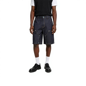 Proveedor de Shorts de Mezclilla al por Mayor, Shorts de Mezclilla Vintage para Hombre, Corte Relajado, MOQ Bajo para Marcas de Moda Urbana - Product Image 1