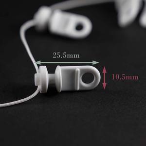 Adjustable <b>White</b> PP Ripple Fold <b>Curtain</b> Runner - Product Image 2