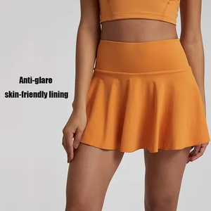 Jupe de tennis pour femmes, respirante, confortable, séchage rapide, jupe de tennis de bonne qualité, service OEM, logo et style personnalisés - Product Image 2