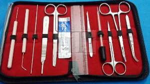 Kit de dissection avancé pour étudiants en médecine et en biologie, 22 pièces, avec manche de scalpel, 11 lames, étui, laboratoire vétérinaire B - Product Image 4