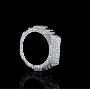 Luxury <b>Iced</b> <b>Out</b> Smart <b>Watch</b> Case Moissanite Diamond <b>Watch</b> Bezel 925 Sterling Silver Hip Hop Smartwatch Cover Jewelry - Product Image 3