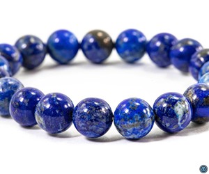 Bracelet en perles de lapis-lazuli bleu naturel de qualité supérieure, 6 mm, 8 mm, 10 mm, 12 mm, style vintage pour femmes et hommes, occasion anniversaire - Product Image 3