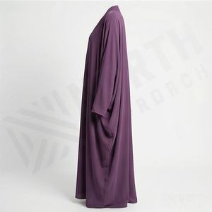Vestido Abaya Musulmán de Algodón con Mangas Murciélago, Tallas Grandes, OEM ODM, Ropa Islámica, Color Personalizado, Elegante - Product Image 3