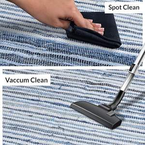 Tapis tressé artisanal en chindi recyclé, tapis de sol coloré, tapis de porte écologique, décoration de sol, Inde - Product Image 2