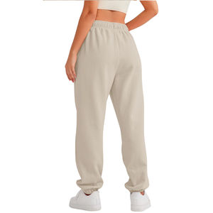 Pantalon de jogging pour femme, coupe oversize, jambe large, en molleton doux, style streetwear décontracté et confortable, avec cordon de serrage, Printemps - Product Image 2