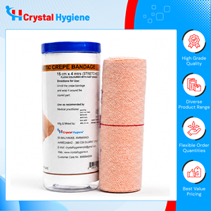 Bandage de compression élastique en coton pur Crysto Crepe, doux pour la peau, de qualité supérieure, disponible en gros, origine Inde - Product Image 5