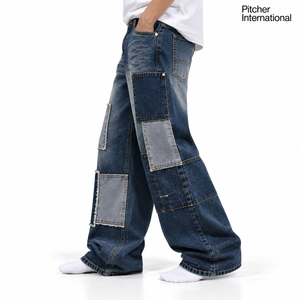 Custom mens distressed <b>jeans</b> Wholesale mens distressed <b>jeans</b> Vintage <b>jeans</b> Cotton Low MOQ Streetwear - Product Image 3