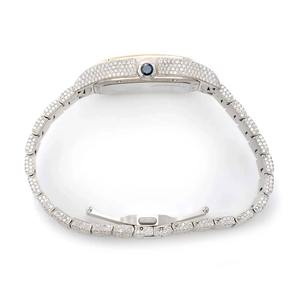 Reloj de Lujo para Hombre, Estilo Hip Hop, con Cristal de Moissanita, Acero Inoxidable, Cuadrado, de Cuarzo, 41 mm - Product Image 5