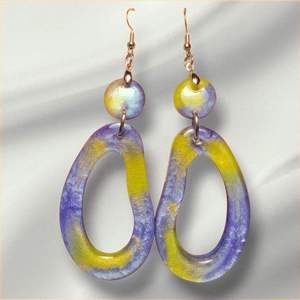 High Quality Women's Handmade Durable Fashion Resin Drop Earrings-Christmas & Valentine's Day <b>Gift</b> Premium Resin Arts & Craft - Product Image 3