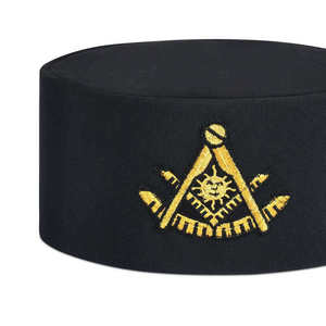 Masonic <b>Hat</b> <b>Band</b> Black with Gold Embroidered Square and Compass Symbol Unisex Adult Party Accessory 56-58CM - Product Image 3