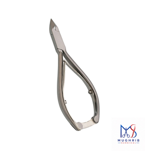 Cuticle Nipper 11 cm, <b>Box</b> Joint, D/Spring with <b>Lock</b> Stainless Steel Nail Nipper 12.5MM Flat Blade Sharp Tip - Product Image 1