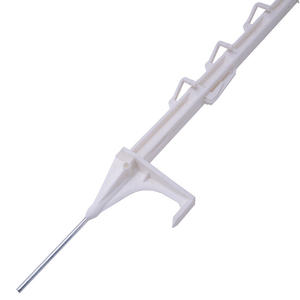 Poteau en PP blanc robuste résistant aux UV de 1100 mm pour clôture électrique temporaire et sécurité des animaux de ferme - Product Image 3