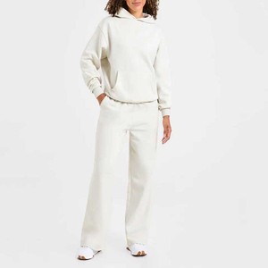 Top Trending Quality Custom Logo Wholesale Women's Casual Sweatsuit Set Hoodie & <b>Jogger</b> Two Piece Soft Tracksuit Set Breathable - Product Image 1
