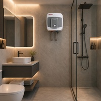 Calentador de Agua Eléctrico Cuadrado de 20L, Fabricado en Vietnam, con Tanque Interior de Plástico y Acero Inoxidable, para Hoteles y Uso Comercial, Marca Pregio