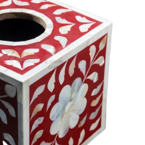 Exclusivo Porta Pañuelos con Incrustaciones de Hueso, Cubierta de Madera Hecha a Mano, Adorno Decorativo de Lujo para Sala de Estar, Dormitorio u Oficina - Product Image 6