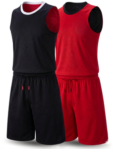 Custom Sublimated Breathable High Quality 100% <b>Polyester</b> Basketball Uniforms Adults Plus Size Sleeveless Loose Fit Made New - Product Image 1