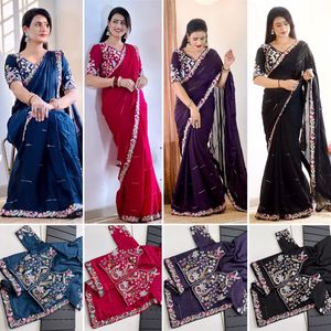 Indian Boutique Latest Exclusive Rangoli Silk <b>Saree</b> Designer Fancy <b>Blouse</b> Designer Latest Party Wedding Festival Wear Women - Product Image 2