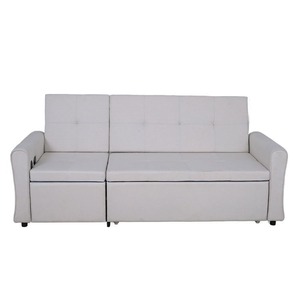 Canapé convertible moderne trois places avec cadre métallique et revêtement, multifonctionnel, pour salon, grand format, pour adultes, idéal pour la détente - Vente en gros - Product Image 2