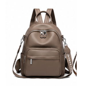 PU Leather <b>Backpack</b> With Front Pocket And Adjustable Straps Shoulder Bags for men and women - Product Image 3