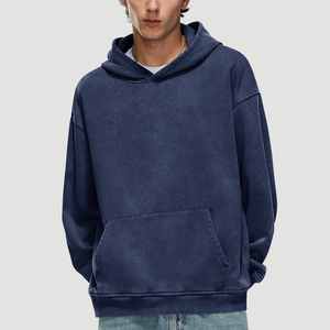 Sudaderas con capucha de punto transpirable para hombre con logotipo personalizado, lavado ácido, bajo MOQ, último diseño, en diferentes tallas. - Product Image 1