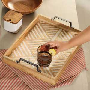 Plato Cuadrado Moderno y Único para la Elegancia Diaria, Bandeja de Madera para Servir Chocolate, Tabla de Cortar para Decoración de Madera - Product Image 1