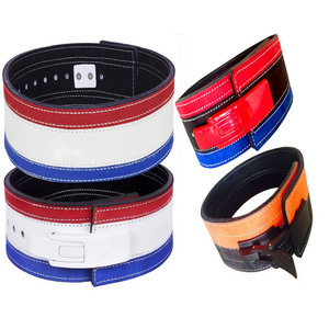 <b>Strength</b> <b>Training</b> Leather Belt With Lever Buckle Genuine Leather Gym Belt Weight Lifting Belt Custom - Product Image 5