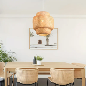 Lámpara de Techo Tejida de Bambú para Decoración del Hogar, Lámpara Colgante Natural, Iluminación Interior - Product Image 2