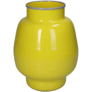 Jarrón de Metal Amarillo Moderno al por Mayor, Jarrón de Hierro Pintado a Mano |   Accesorios para el Hogar con Acabado de Esmalte de Lujo, Florero de Mesa - Product Image 1
