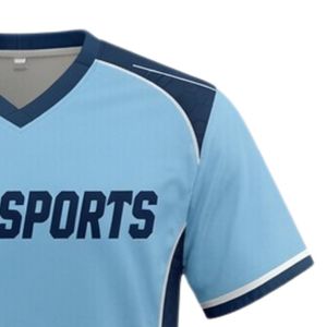 Maillot de lacrosse unisexe bleu clair en polyester, coupe athlétique, léger, uniforme sportif, vêtements d'entraînement et de match pour équipe - Product Image 3