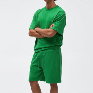 Ensemble T-shirt et short en coton surdimensionné pour homme – Ensemble décontracté 2 pièces doux et respirant de haute qualité - Product Image 3