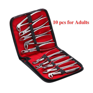 10 Adult Tooth Extracting Forceps Pliers Dental Set Surgical Instruments Manual High-Temperature Sterilized CE By Dentavex - Product Image 1