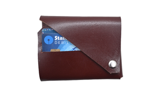 Handicraft Villa Genuine Leather Unisex <b>Wallet</b> Vintage Style Button Closure <b>Waterproof</b> & Lightweight Portable Bank Case 4X3 Inch - Product Image 6