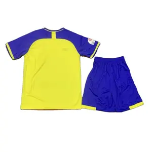 All New Men+Kids 7# Polyester Jersey Soccer Uniform Set Shorts and Top with Printed Team Name for Football Wear