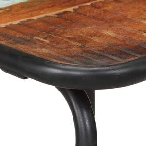 Juego de 2 taburetes de bar de madera maciza recuperada, acabado en colores mixtos, duraderos y elegantes - Product Image 5