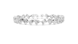 Pulsera Eternity Vintage para Mujer con Diamantes Cultivados en Laboratorio de 10.29CTW en Varias Formas, Certificada por IGI, en Oro Amarillo de 14K - Product Image 3
