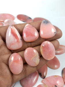 Opale rose naturelle, cabochon de pierre précieuse en vrac, argent sterling 925, bijoux fins certifiés tendance - Product Image 6