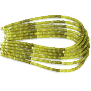 Perles plates en quartz vert gazon |   Perle de pierre précieuse en quartz vert naturel ombré |   Fournitures de fabrication de bijoux en gros - Product Image 2