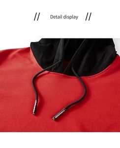 Jersey con capucha de bloque de Color para hombre, traje de chándal con capucha, Capucha con cordón, puños acanalados informales, chándal con bolsillo de canguro de 2 piezas, venta al por mayor - Product Image 3