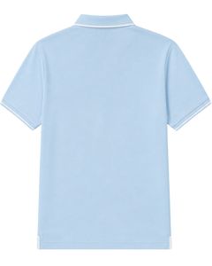 Camiseta Polo Azul Claro Personalizada para Hombre, Manga Corta, Informal, Lisa, Transpirable, para Golf, Verano, Mezcla de Algodón Premium - Product Image 2