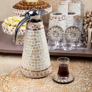 Luxury Mother Of Pearl Thermal Carafe <b>Square</b> Design Serving Decor Eid Mubarak Elegant Hot Cold Drink Pot Wholesale - Product Image 1